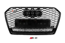 Audi A6 C7 2011–2017 Melns RS stila priekšējais radiatora režģis ar Quattro uzrakstu (2014-2017) foto 1