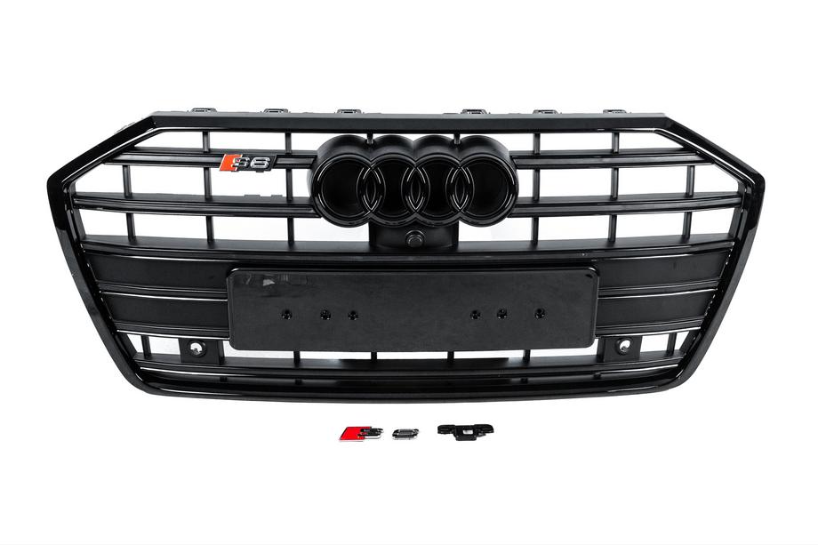 Audi A6 C8 2018–2025 Priekšējais radiators režģis S-style (melns) Image
