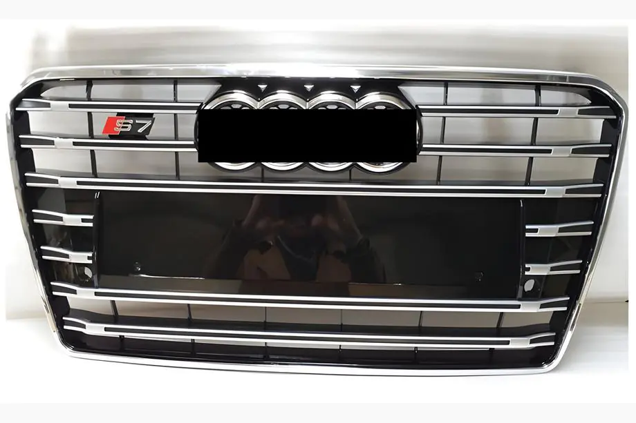 Audi A7 2010–2018 S-Style priekšējais režģis (2015-2018, melns ar hromu) Image