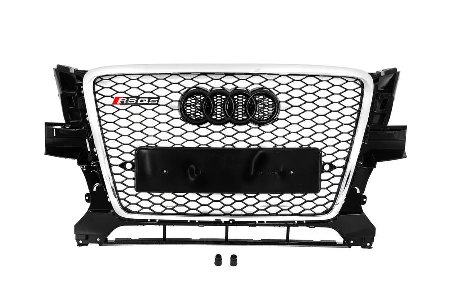 Audi Q5 2008–2017 Priekšējā radiatora reste RSQ-Style (2008-2012, melna ar hromu) Image