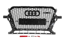 Audi Q5 2008–2017 Priekšējais radiatora režģis RSQ-Style ar Quattro uzrakstu (2012-2017, melns) foto 4