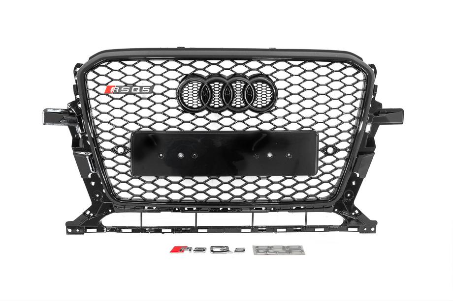 Audi Q5 2008–2017 Priekšējais radiatora režģis RSQ-Style ar Quattro uzrakstu (2012-2017, melns) Image