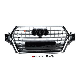 Priekšējais radiatora režģis SQ-Style V-2 (2015-2019, melns ar hromu) Audi Q7 2015–2026 foto 1