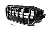 Audi Q8 2018– Priekšējā reste SQ-Style (2018-2023, melna ar hromu) foto 2
