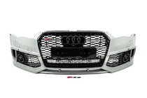 Audi A6 C7 2011–2017 Priekšējais bamperis ar melnu RS6-Style radiatora režģi (2014–2017) foto 1