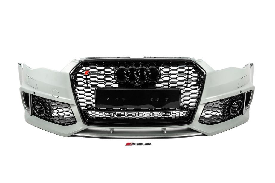 Audi A6 C7 2011–2017 Priekšējais bamperis ar melnu RS6-Style radiatora režģi (2014–2017) Image