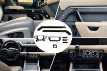 Land Rover Defender 2019– Melnas salona paneļa uzlikas foto 1