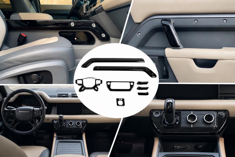 Land Rover Defender 2019– Melnas salona paneļa uzlikas Image