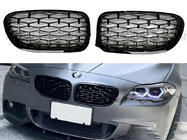 BMW 5. sērija F10/F11 2010–2016 Priekšējā režģa "nieres" Diamond Black (spīdīgi melns) foto 5