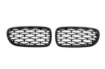 BMW 5. sērija F10/F11 2010–2016 Priekšējā režģa "nieres" Diamond Black (spīdīgi melns) foto 4