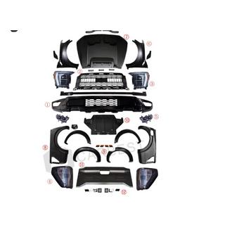 Virsbūves bodykit komplekts (F150 Raptor 2023 dizains) Ford Ranger 2011–2022 foto 2