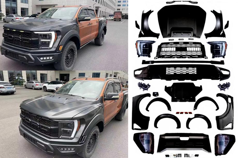 Ford Ranger 2011–2022 Virsbūves bodykit komplekts (F150 Raptor 2023 dizains) Image