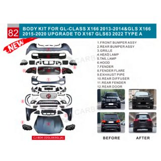 Restaila pārbūves komplekts no X166 uz GLS63 X167 (Type-A)