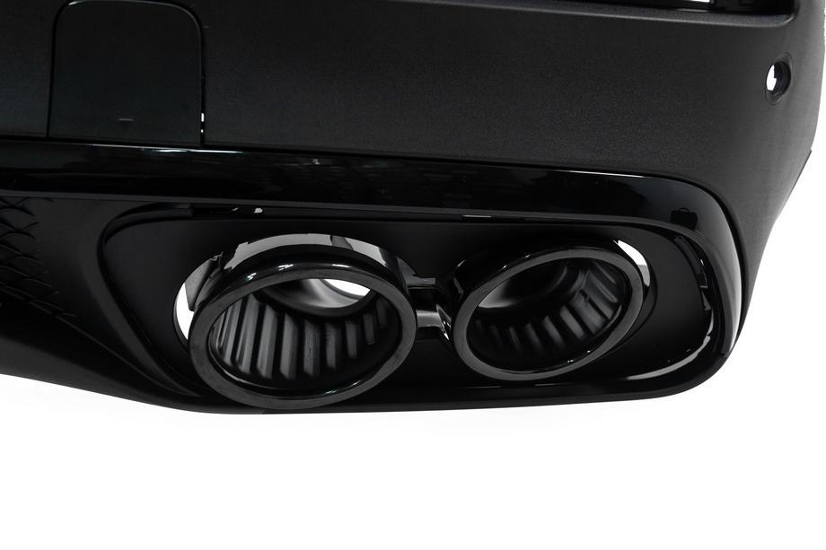 Mercedes GLE W167 2018– Aizmugurējais difuzors ar izplūdes uzgaļiem GLE53 Black (2018-2026) Foto 11