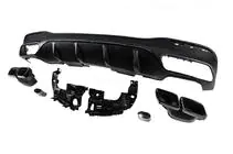 Mercedes GLE/ML class W166 2011–2018 Aizmugurējais difuzors GLE (GLE63 Black dizains) foto 5