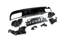 Mercedes C-class W205 2014–2021 Aizmugurējais difuzors ar izpūtēja uzgaļiem, melns (C63 dizains 2018-2021) foto 5