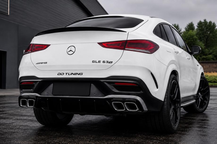 Mercedes GLE Coupé C167 2019– Aizmugurējais difuzors ar izplūdes uzgaļiem (GLE63 dizains) Foto 2