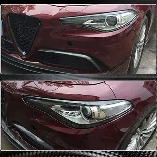 Priekšējo lukturu uzacis (Dry Carbon) Alfa Romeo Giulia 2016–2022 foto 3