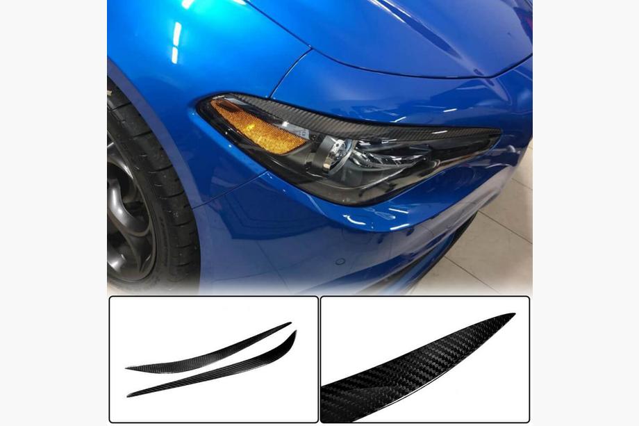 Alfa Romeo Giulia 2016–2022 Priekšējo lukturu uzacis (Dry Carbon) Image