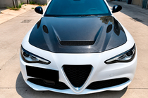 Alfa Romeo Giulia 2016–2022 Motora pārsegs V1 (Carbon) foto 2