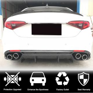 Aizmugurējā bampera difuzors V1 (Base, oglekļa šķiedra) Alfa Romeo Giulia 2016–2022 foto 2