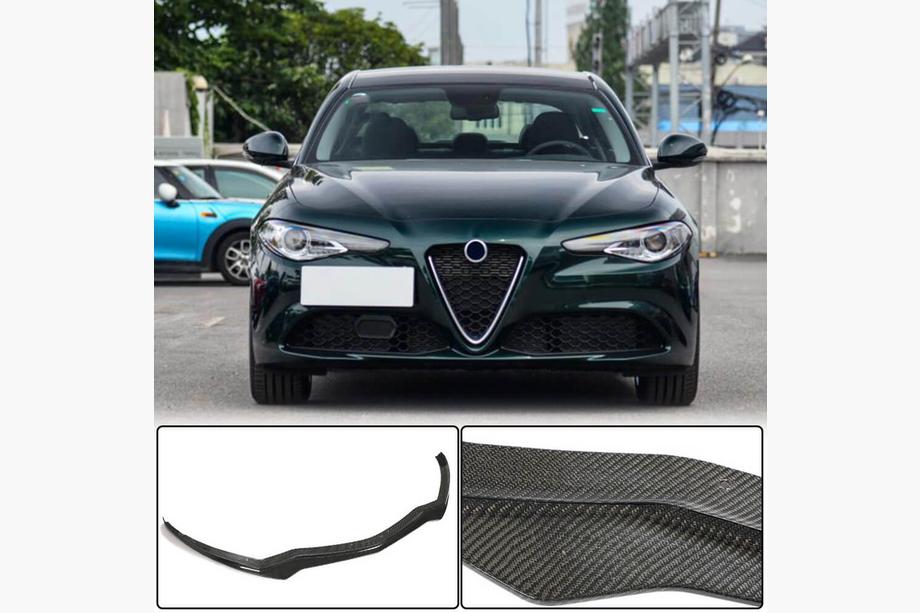 Alfa Romeo Giulia 2016–2022 Priekšējā bampera lūpa Lip V1 (Base, Carbon) Image