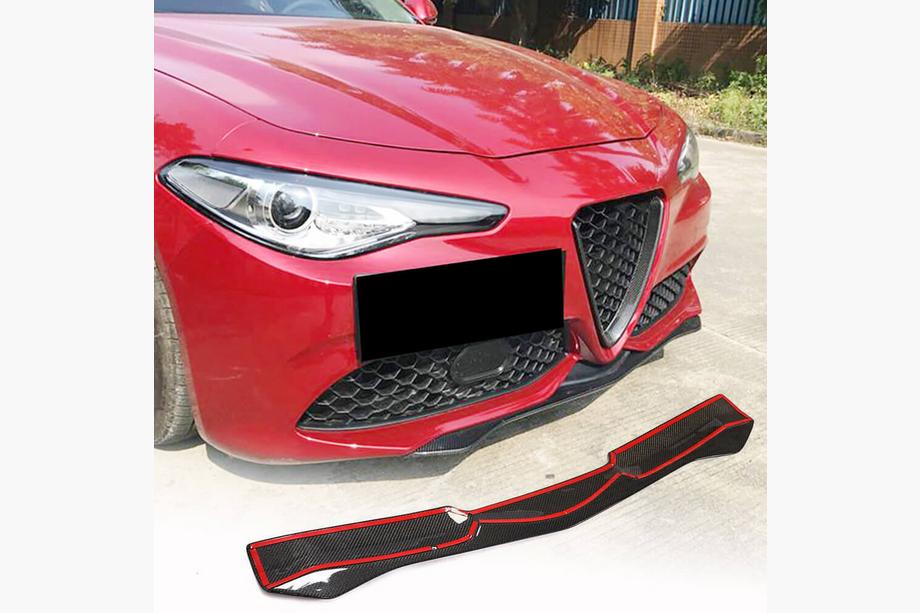 Alfa Romeo Giulia 2016–2022 Priekšējā bampera lūpas uzlika (Sport, oglekļa šķiedra) Image