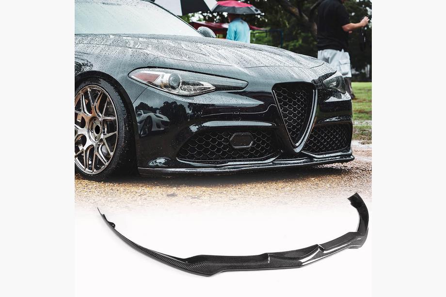 Alfa Romeo Giulia 2016–2022 Priekšējā bampera lūpa Carbon V2 (Carbon) Image
