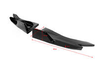 Universāli Flap uzlikas aizmugurējam bamperim Type-D (2 gab., melns spīdīgs, ABS plastmasa) foto 2