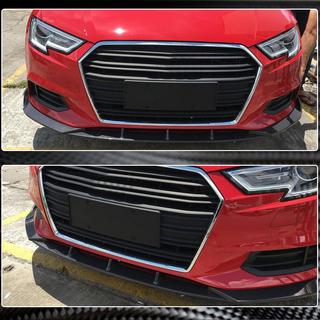Priekšējā bampera lūpa Lip V1 (Base 2017-2020 Sedan, oglekļa šķiedra) foto 4