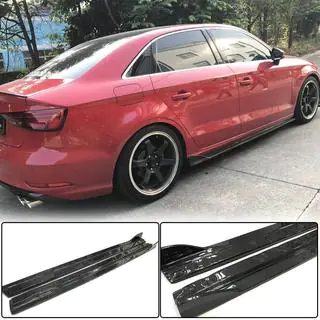 Sānu sliekšņi (Base Sedan, oglekļa šķiedra) Audi A3 2012–2020 foto 1
