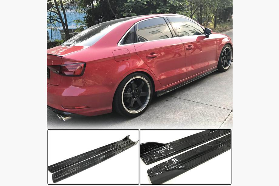 Audi A3 2012–2020 Sānu sliekšņi (Base Sedan, oglekļa šķiedra) Foto 1
