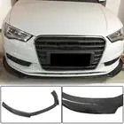 Audi A3 2012–2020 Priekšējā bampera lūpa Lip V1 (Base 2012-2016 Sedan, karbona šķiedra) foto 1