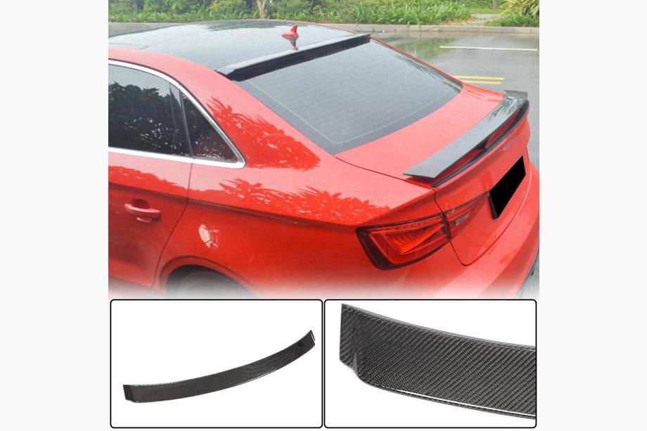 Audi A3 2012–2020 Aizmugurējā stikla spoileris V1 (Sedan, karbons) Image