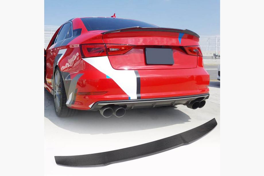 Audi A3 2012–2020 Spoileris V9 (Sedan, oglekļa šķiedra) Image