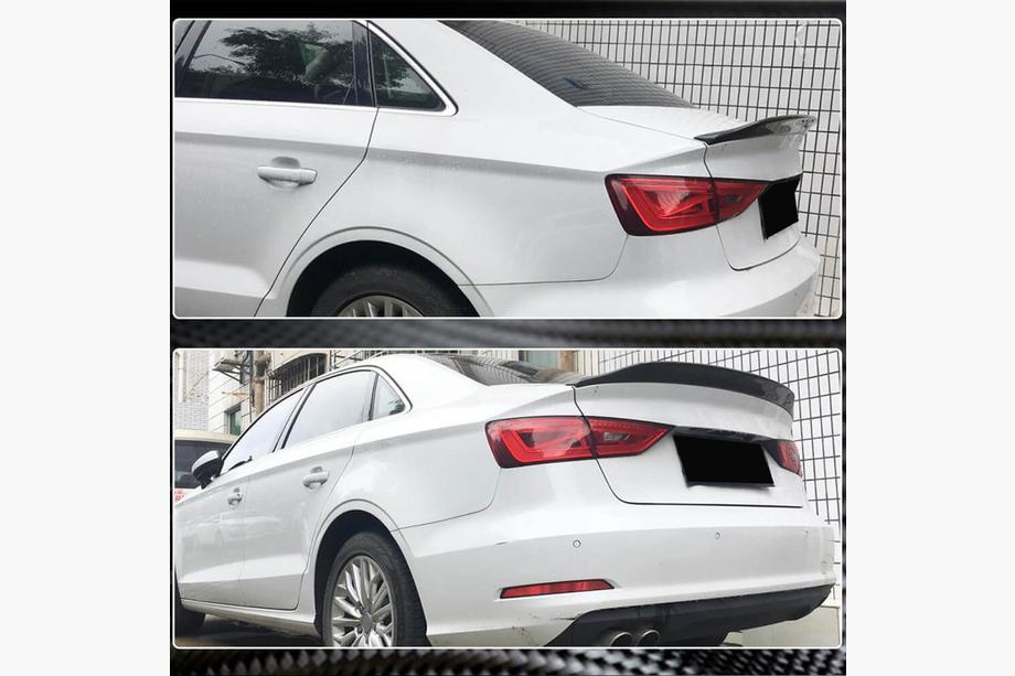Audi A3 2012–2020 Spoileris V7 (Sedan, oglekļa šķiedra) Foto 3