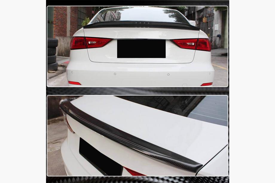 Audi A3 2012–2020 Spoileris V7 (Sedan, oglekļa šķiedra) Foto 4