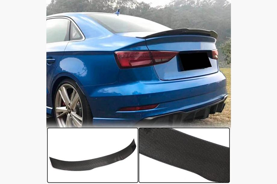 Audi A3 2012–2020 Spoileris V6 (Sedan, oglekļa šķiedra) Image