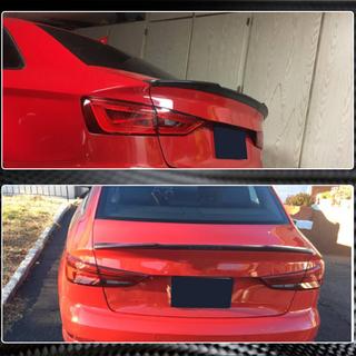 V4 spoileris (Sedan, oglekļa šķiedra) foto 4