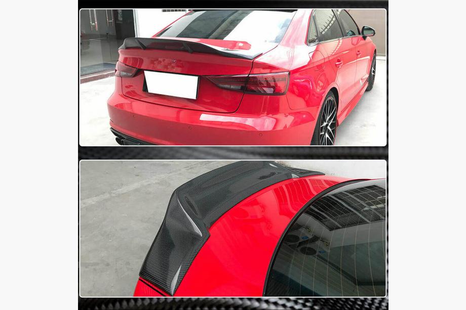 Audi A3 2012–2020 Spoileris V1 (sedanam, oglekļa šķiedra) Foto 5