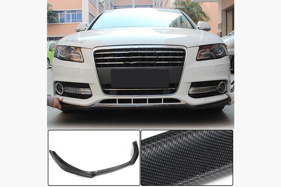 Audi A4 B8 2007–2015 Priekšējā bampera lūpa Lip (Base 2007-2011, karbons) Image