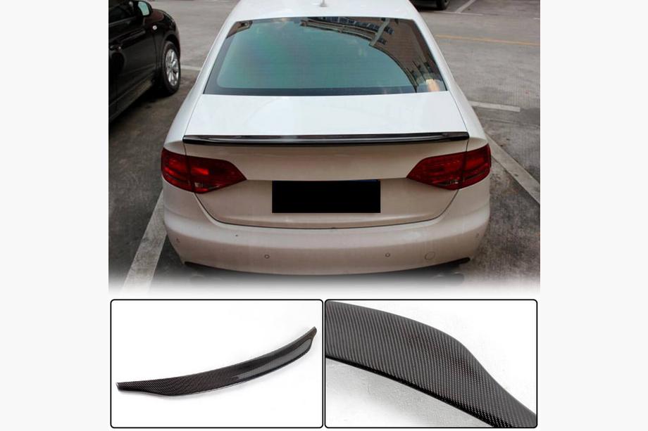 Audi A4 B8 2007–2015 Spoileris V1 (Base 2007-2011, oglekla šķiedra) Image