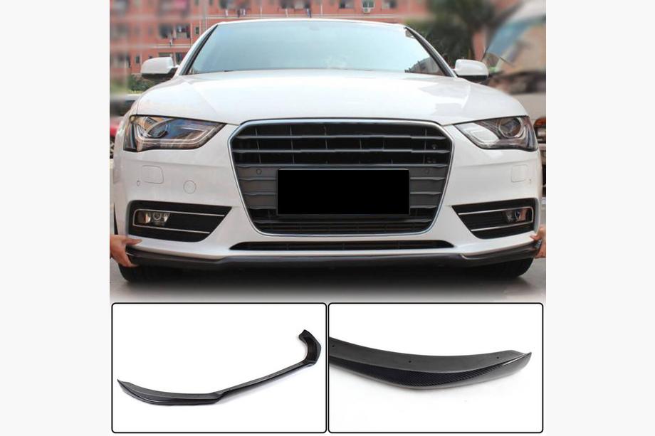 Audi A4 B8 2007–2015 Priekšējā bampera lūpa Lip (Base 2011-2015, oglekļa šķiedra) Image
