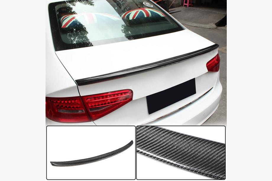 Audi A4 B8 2007–2015 Spoileris V2 (Base 2011-2015, oglekļa šķiedra) Foto 1