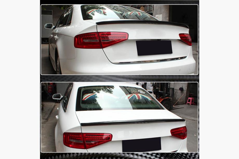 Audi A4 B8 2007–2015 Spoileris V2 (Base 2011-2015, oglekļa šķiedra) Foto 3