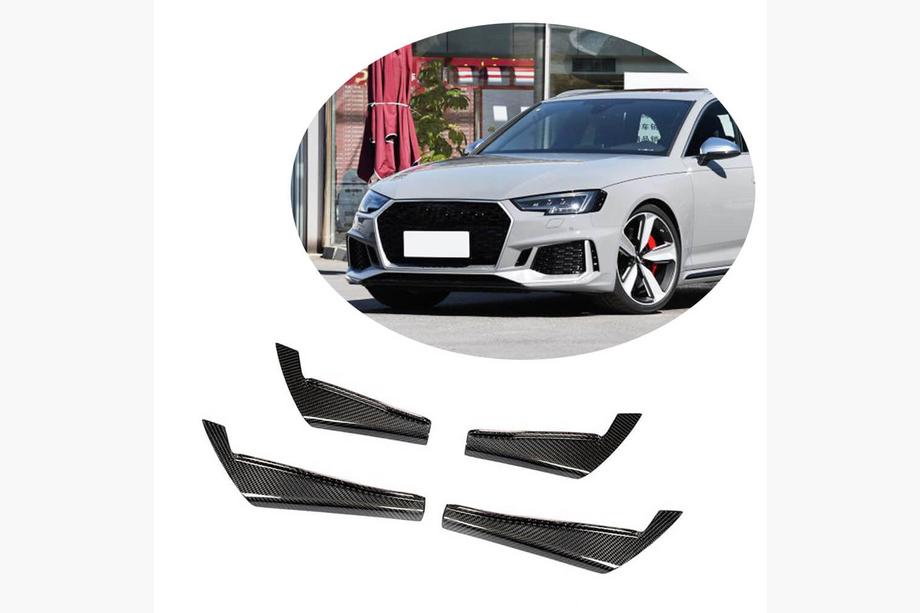 Audi A4 B9 2015–2024 Priekšējā bufera lūpas uzlikas (Base 2015-2019, carbon) Image