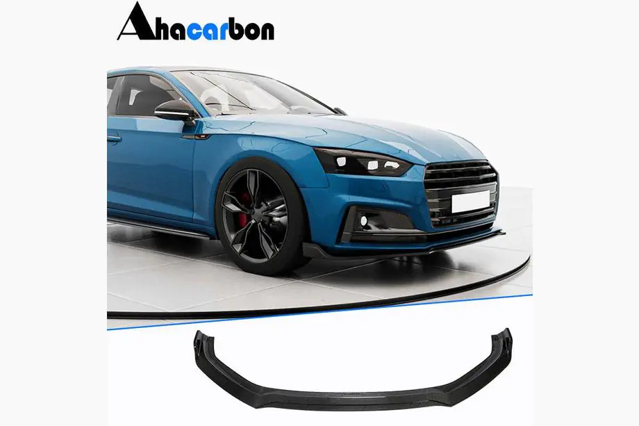 Audi A5 2016–2025 Priekšējā bampera lūpa Lip V2 (S-Line 2016-2020, karbons) Image