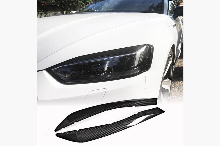 Audi A5 2016–2025 Priekšējo lukturu uzlikas “uzacis” (oglekļa šķiedra) Image