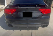Audi A7 2010–2018 Aizmugurējā bufera difuzors V2 (S-Line, 2010-2014, oglekļa šķiedra) foto 6