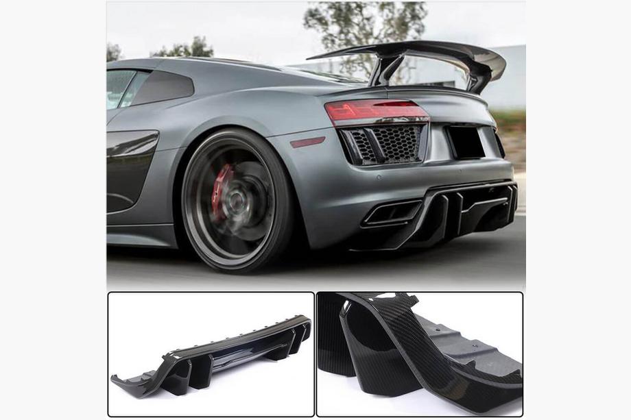 Audi R8 2015– Aizmugurējā bampera difuzors V1 (2015-2020, Carbon) Image